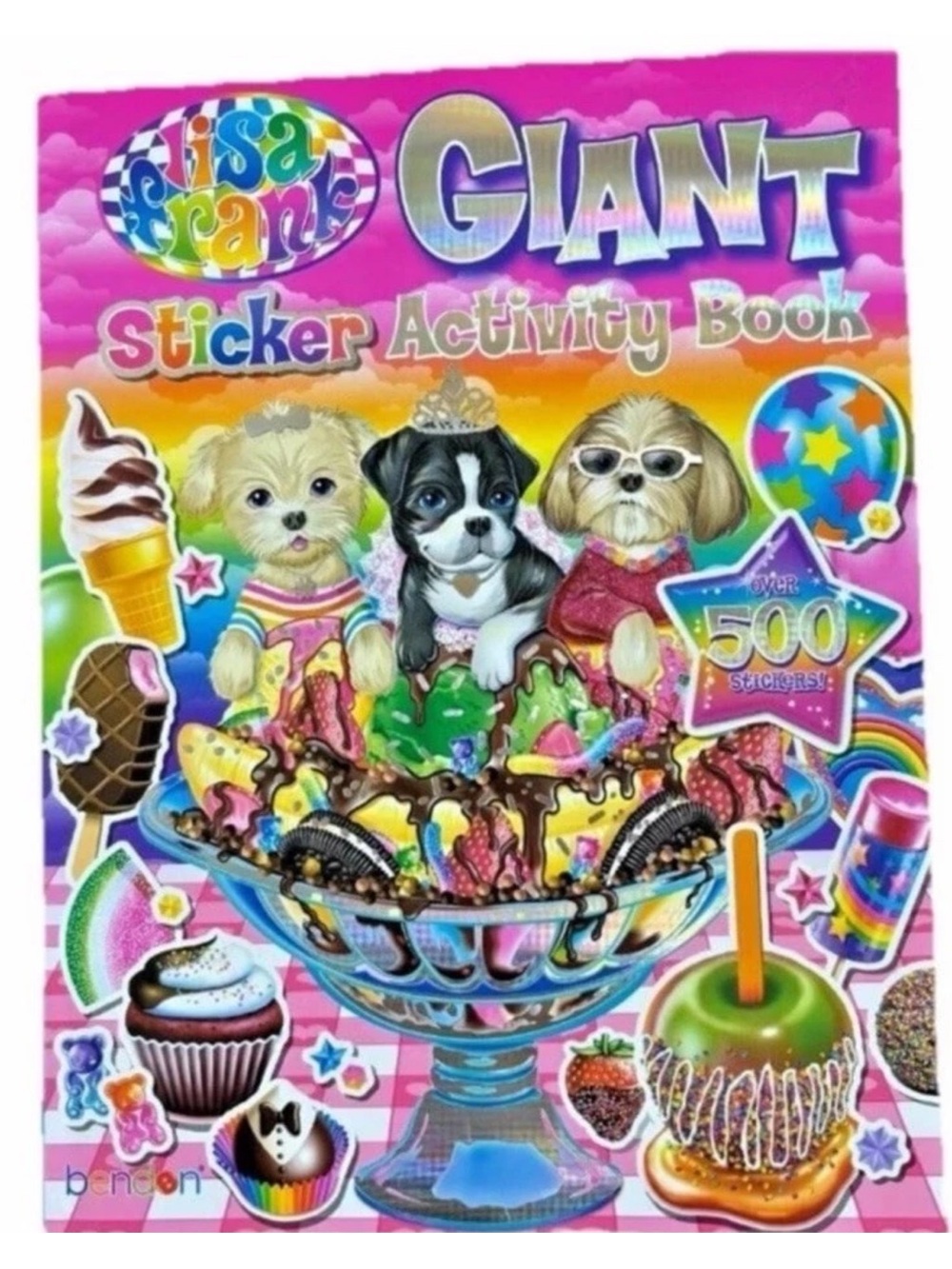 Lisa Frank Giant Sticker Activity Book - Rainbow Pink Cover